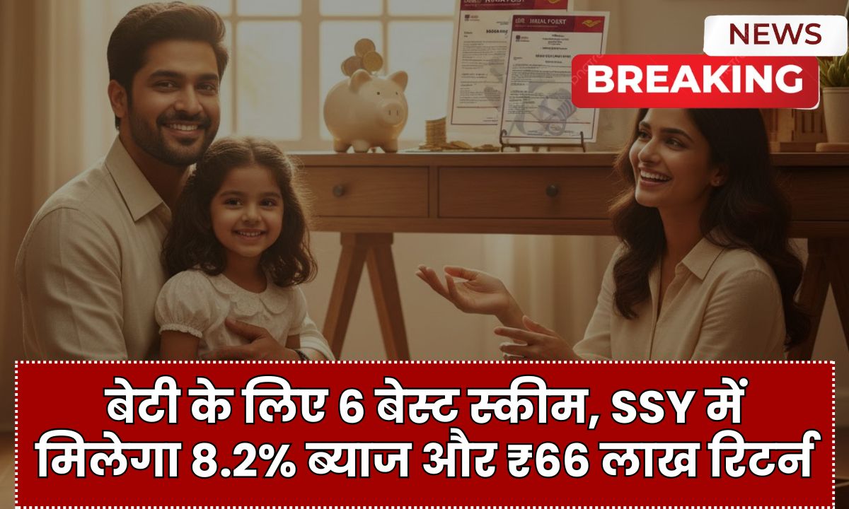 Girl Child Schemes: बेटी के लिए 6 बेस्ट स्कीम, SSY में मिलेगा 8.2% ब्याज और ₹66 लाख रिटर्न